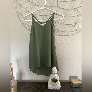Green silk tank/cami